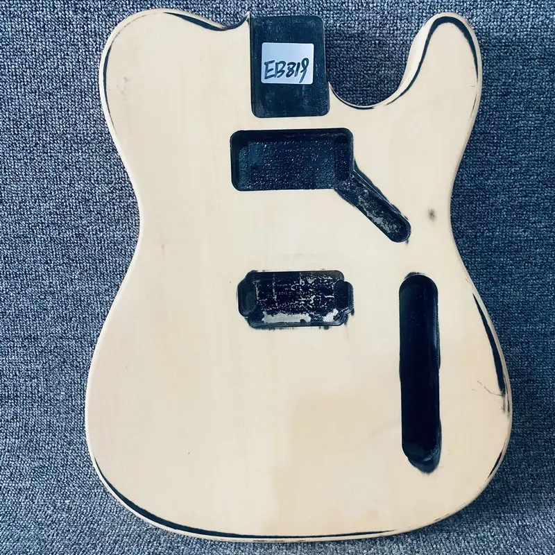 EB819  2 Humbucker Pickups Tele Electric Guitar Body Unfinished in Solid Wood Custom Bridges for TL Guitar Replace DIY Damages