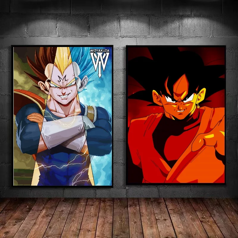 Dragon Ball Canvas Wall Decor, Sem Poster Emoldurado, Son Goku, Decoração de Quarto Infantil, HD Print Picture, Art Picture, 30-75cm