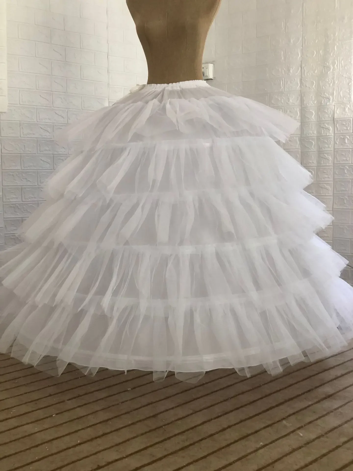 Foreign Trade plus-Sized Size Wedding Dress Photo Studio Photography Special 6-Circle 6-Layer Hard Mesh Crinoline Elastic