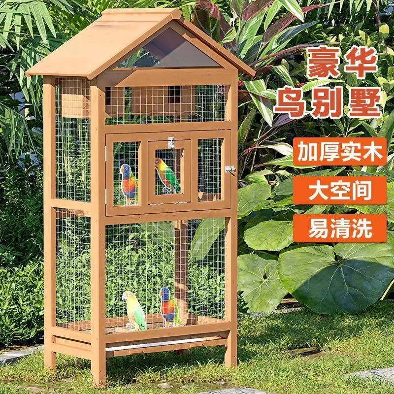For Parrot Starling Pigeon Large Luxury Villa Bird Cage Spacious Durable Metal Wire Home Aviary Pet Housing