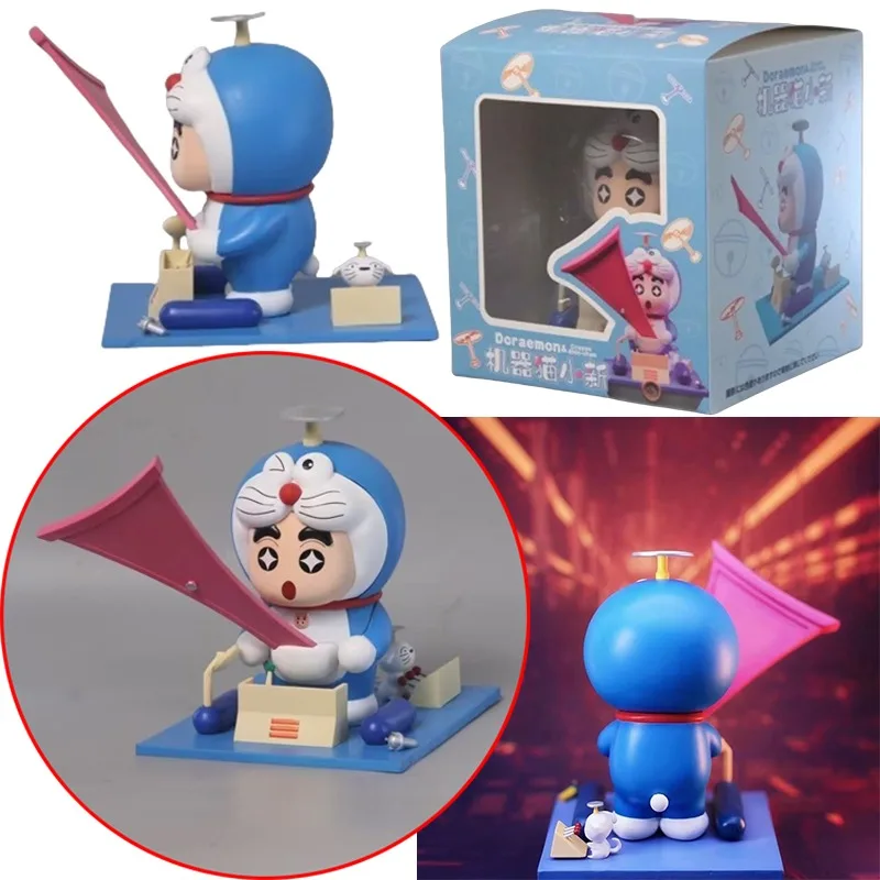 

Crayon Shinchan Cross Dressing Series Toy Ornaments Anime Characters Time Machines Children's Desktop Figurines Model Ornaments