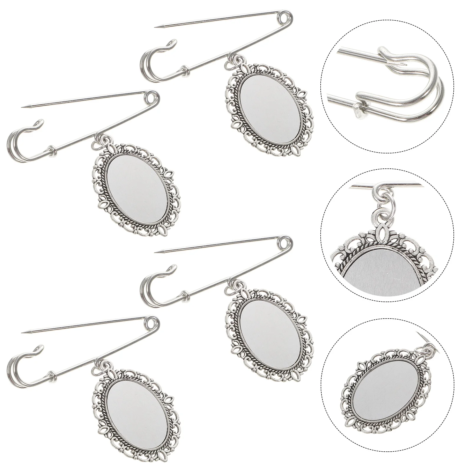 4Pcs Graduation Brooch Pin Metal Lapel Pin DIY Creation Photos Insertion Suitable for Many Occasions Graduation Season Wedding