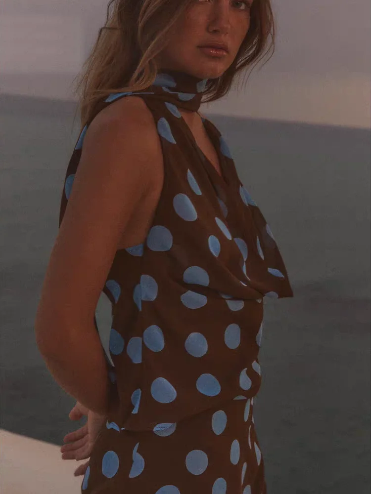 

New Summer Women's ter Ne Top Semi-Transparent Skirt Ethnic Stage Costume V-Ne Long Sve Faionable Ladies' Wear