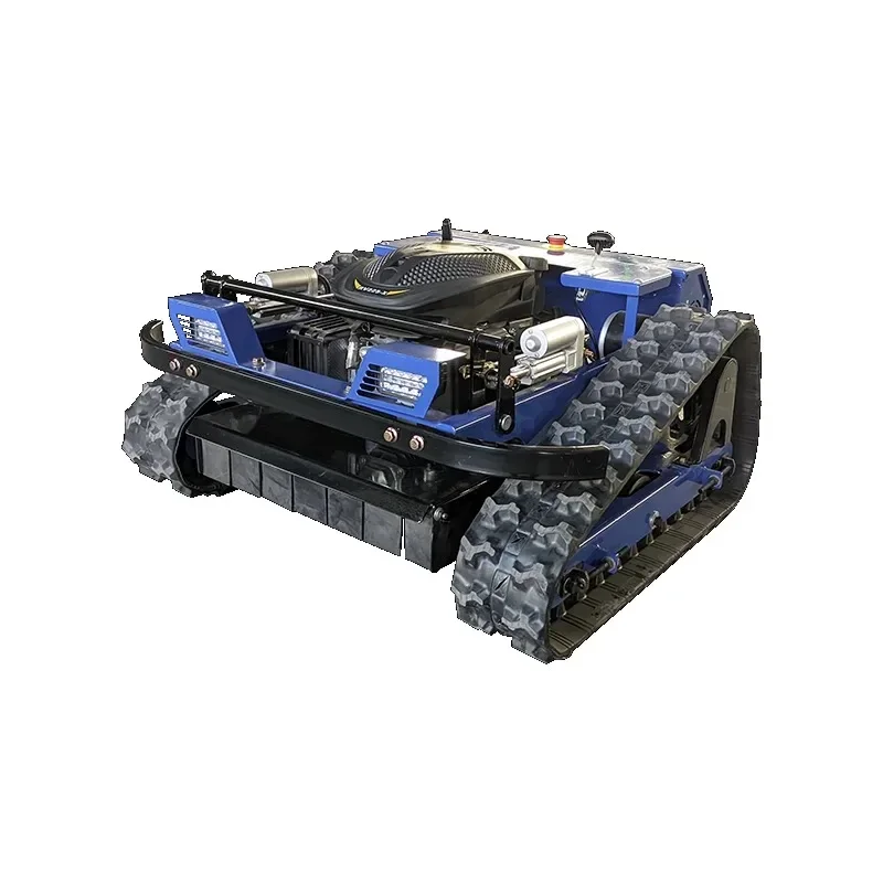 control self-propelled four wheel drive crawler lawn mower for orchard home garden mowing