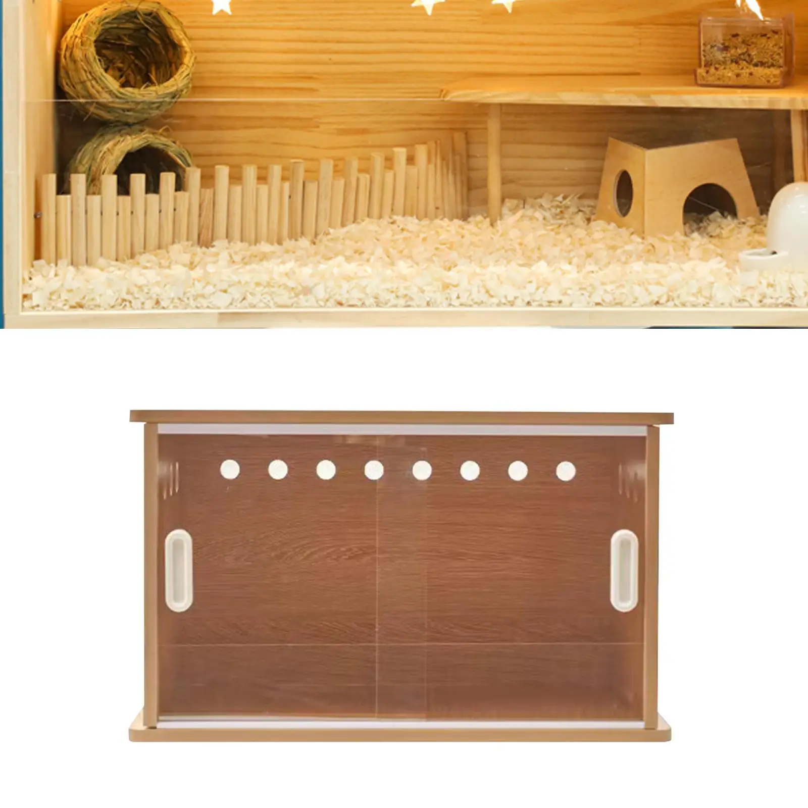 Hamster Cage Wooden Breathable Assemble Habitat Decor Peep Shed Chick Brooder for Climbing Guinea Pig Rutin Chicken Chinchillas