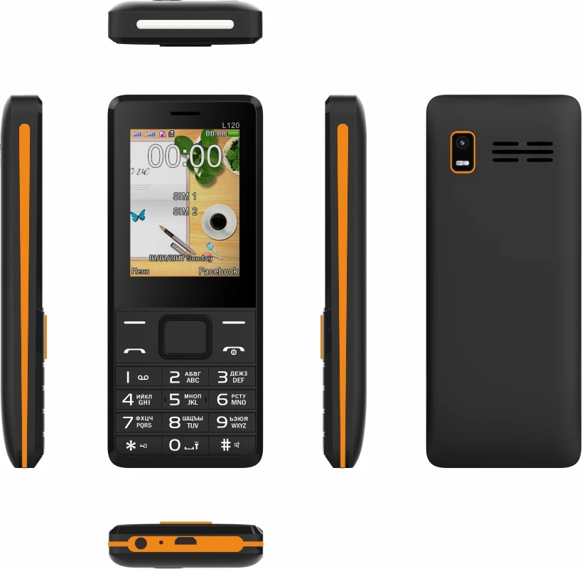 EAOR 2G GSM 2.4 inch screen Feature Phone Dual SIM card 3000mAh big battrey Keypad  Phone with strong light Torch