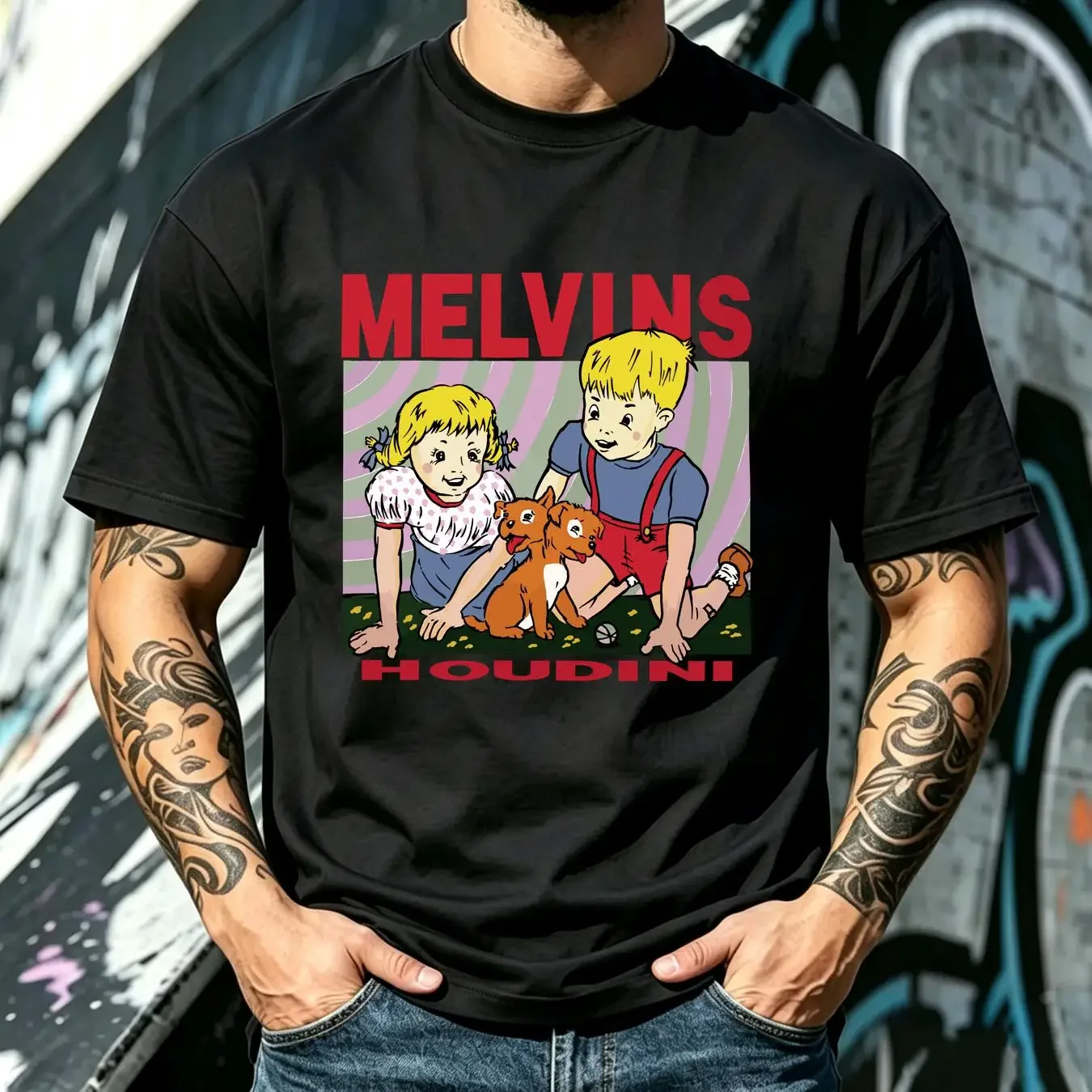 washed T Shirt Melvins Houdini Eyehategod High on Fire Kyuss Crowbar Electric Wizard Bongzilla Weedeater Heavy Cotton S 5XL