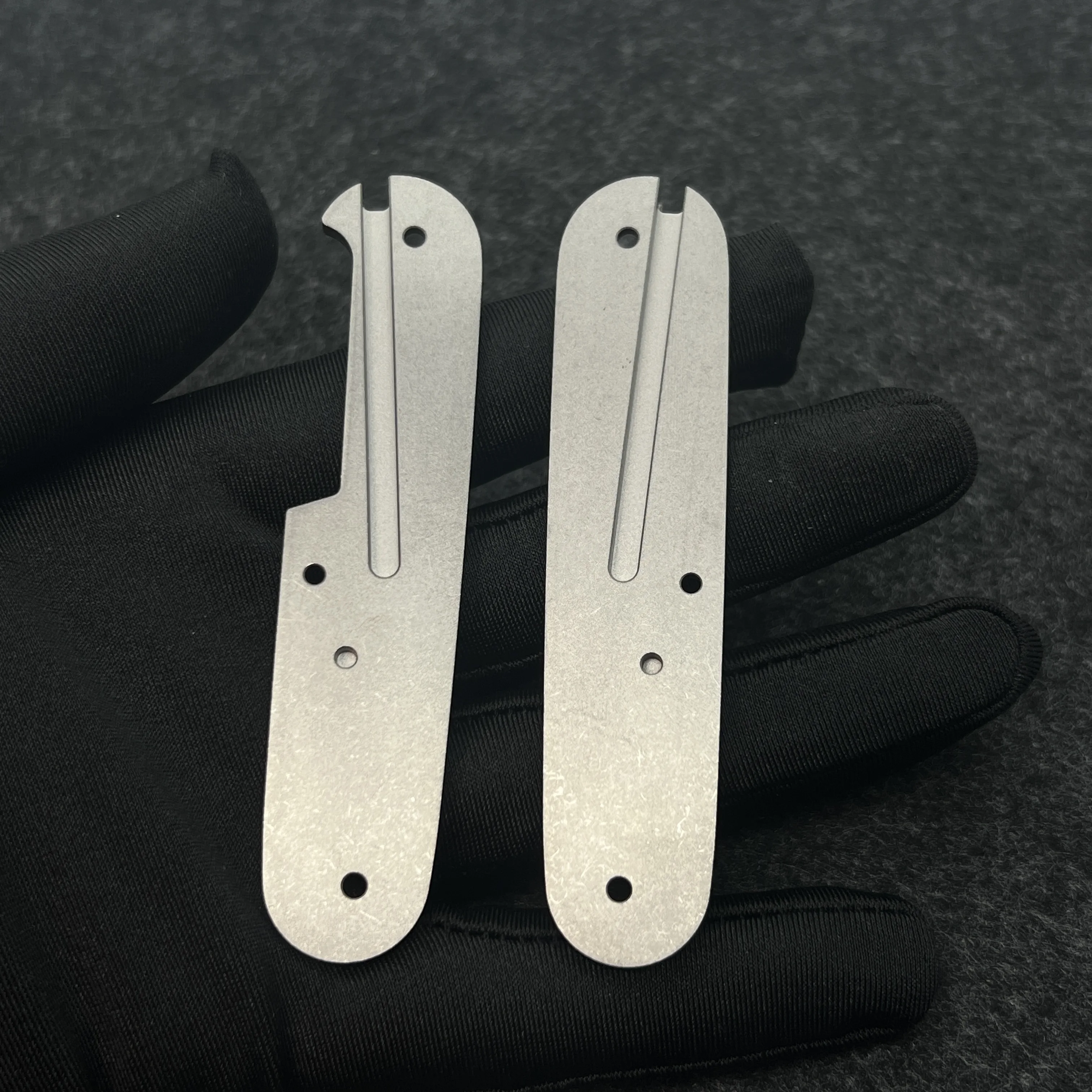 1 set Replacement 3 Layers Titanium Alloy Handle Grip Scales For 91mm Victorinox Swiss Army Knife SAK Scale DIY Accessories