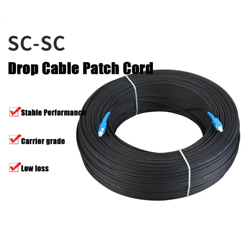 Indoor SC/UPC Fiber Optic Drop Cable Single Mode Simplex Indoor Drop Cable Patch Cord Optical Fiber Cable Indoor Fiber Cable