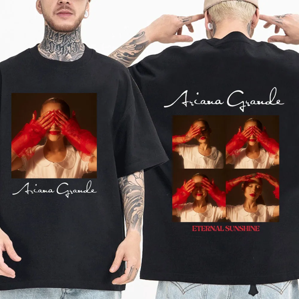 เสื้อยืด Ariana Grande Eternal Sunshine 2024เสื้อยืดสำหรับทุกเพศฮาราจูกุ kemeja lengan pendek ของขวัญสำหรับแฟนๆของ P!NK