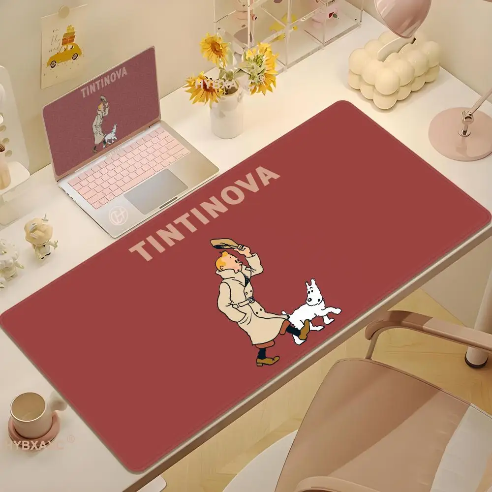 

Cartoon A-Adventures T-Tintin For Computer Game Big Keyboard Office Large Mouse Mat Anti-slip Rubber PC Mice Pad