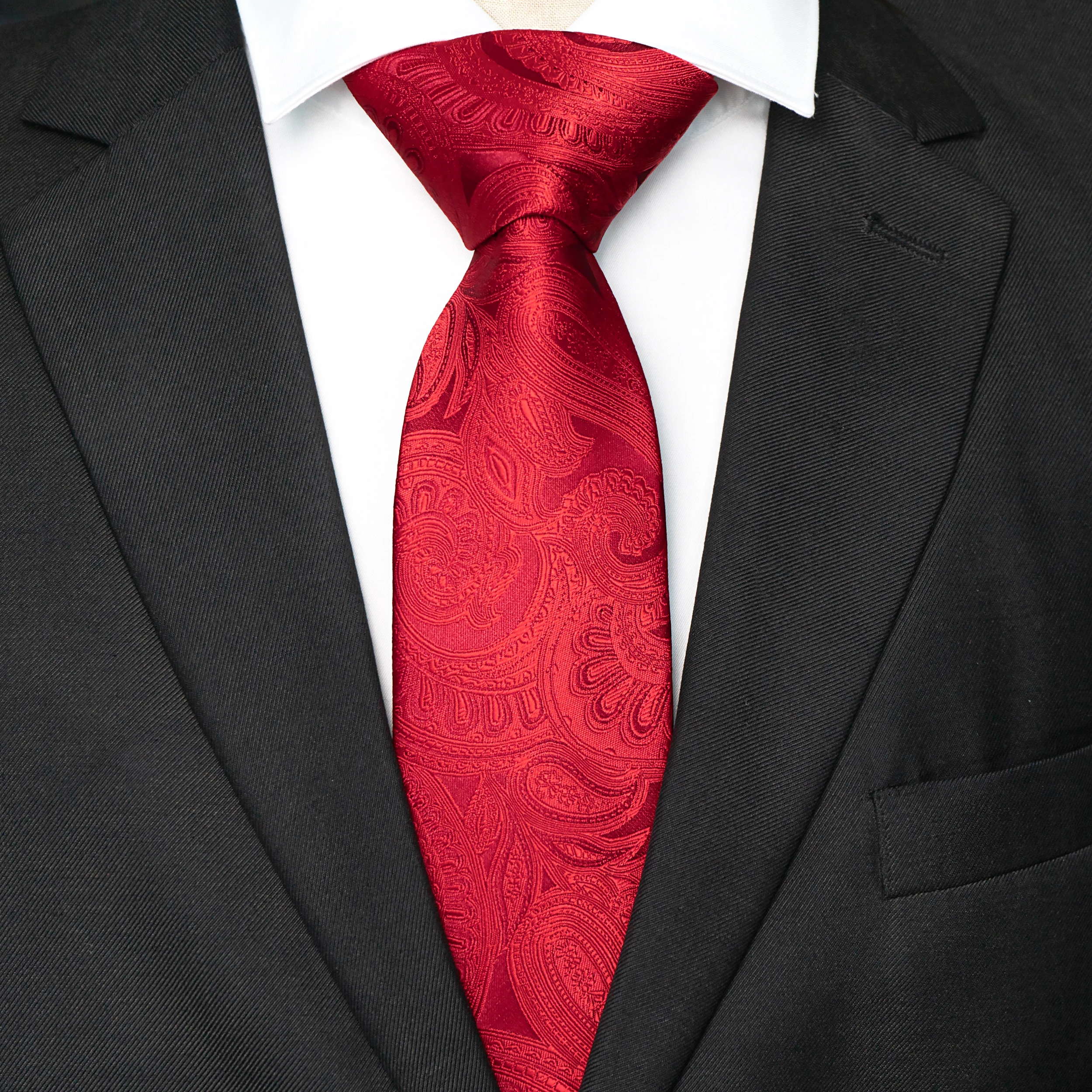 Exclusively Designed Latest Model of High-End Men's Business Tie with Curling Leaf Pattern, Suitable for Weddings, Parties, Business Casual, and Versatile