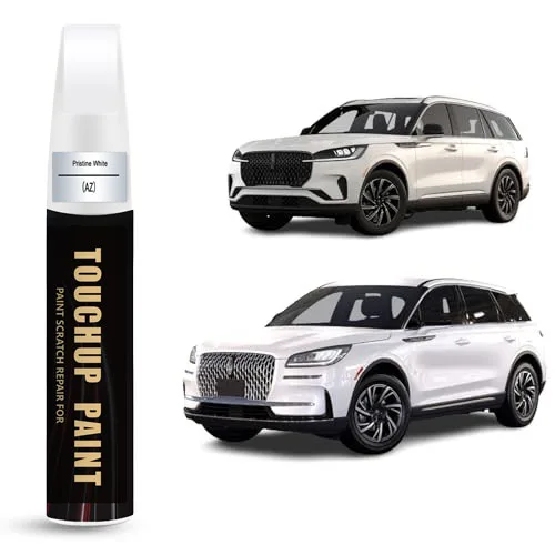 Car Touch Up Paint(Pristine White(AZ)) for LINCOLN Car Paint Scratch Repair Kit, Quick & Easy Solution to Repair