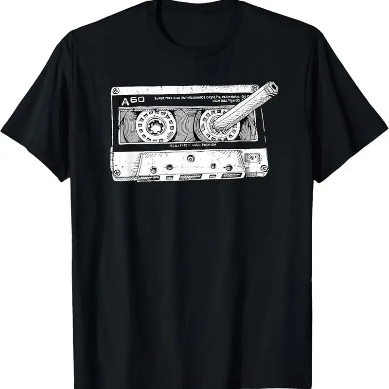 E3 80S Cassette Music Tape Pencil 1980S Retro T Shirt