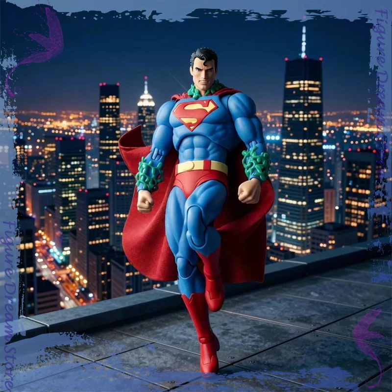 Figura de Ação de Super-Herói com Capa Vermelha de 16cm, Acompanha Cabeça Extra, Mãos Substituíveis e Base de Exibição, Modelo Colecionável para Coleção