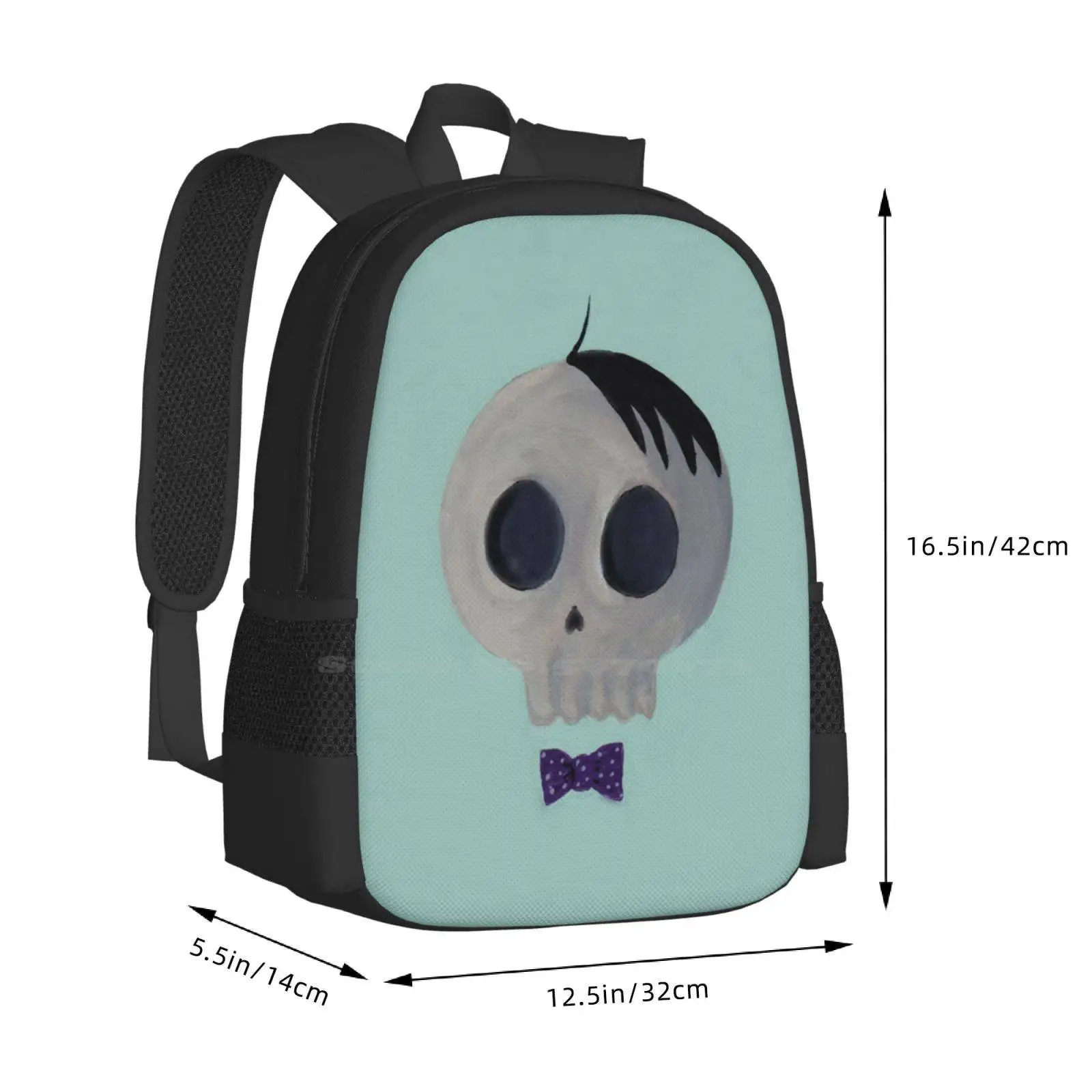 Skullfalfa School Bags Travel Laptop Backpack Skulls Alfalfa Retro