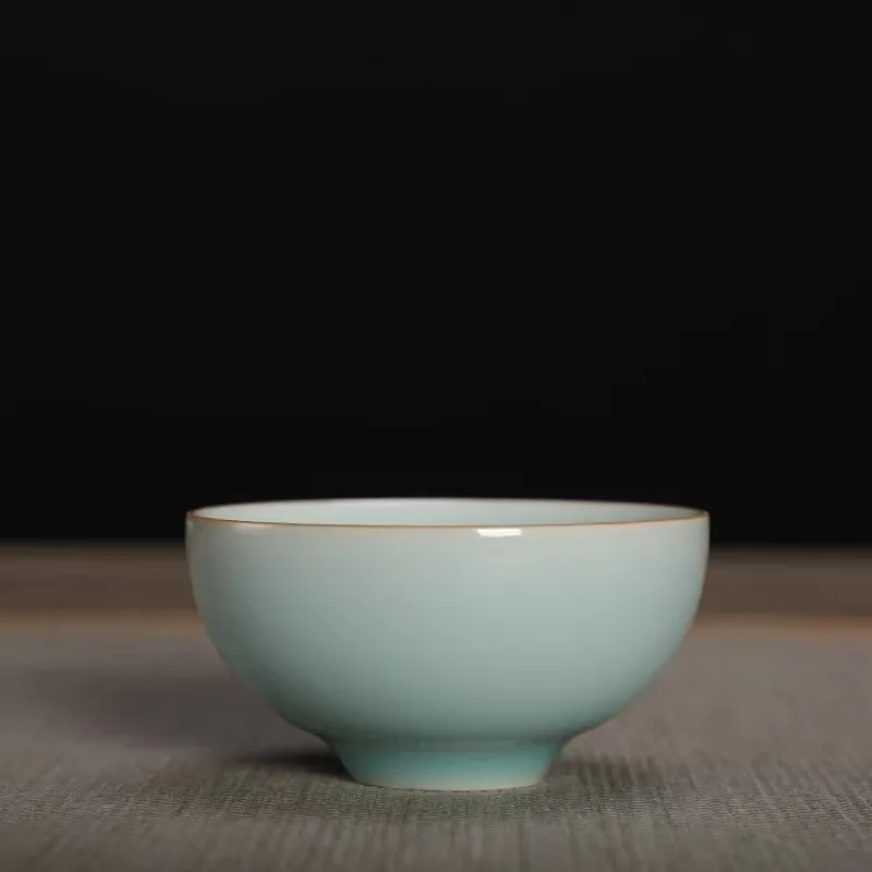 Longquan Di Kiln Celadon Master Chen Xiangyuan Ceramic Gongfu Tea Sets Pink Green Tea Cups Tea Bowls Ceramic Single Cup