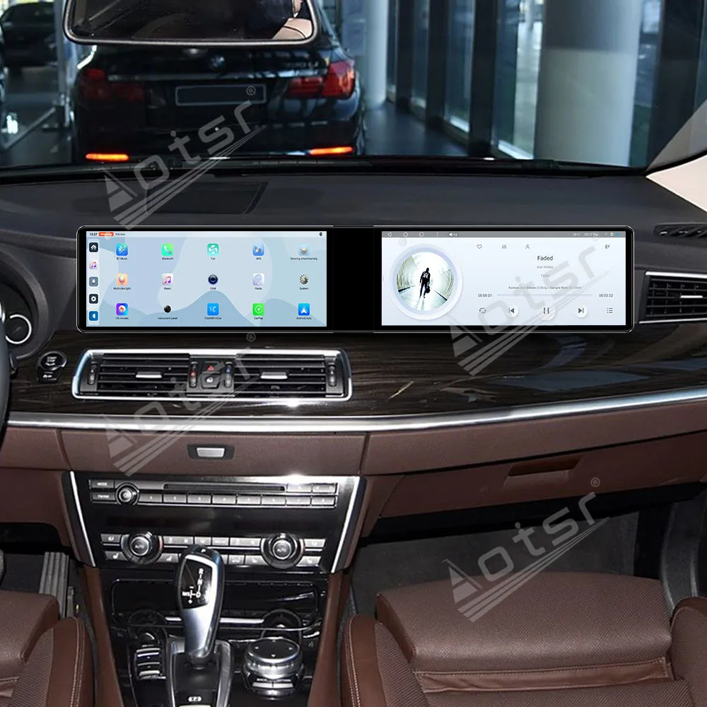 

12.3'' Dual Screen Car Radio For BMW 5 Series F07 F10 F11 F18 2009-2017 Car Multimedia Video Player GPS Navigation Carplay Unit