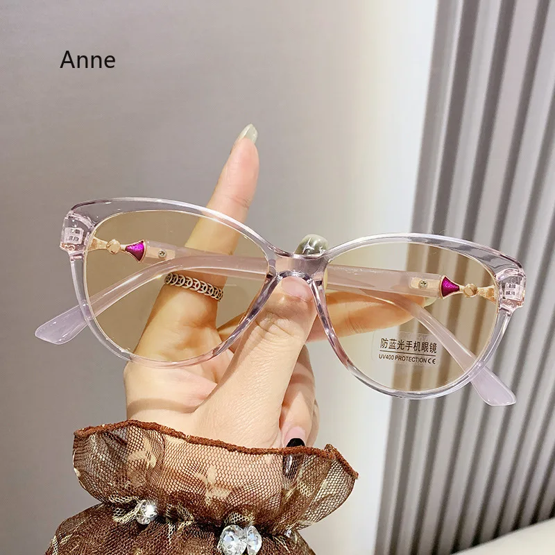 Color-changing Myopia Glasses Handsome Anti-ultraviolet Shading Near Sight Glasses Round Frame Women Short-sighted Eyeglasses