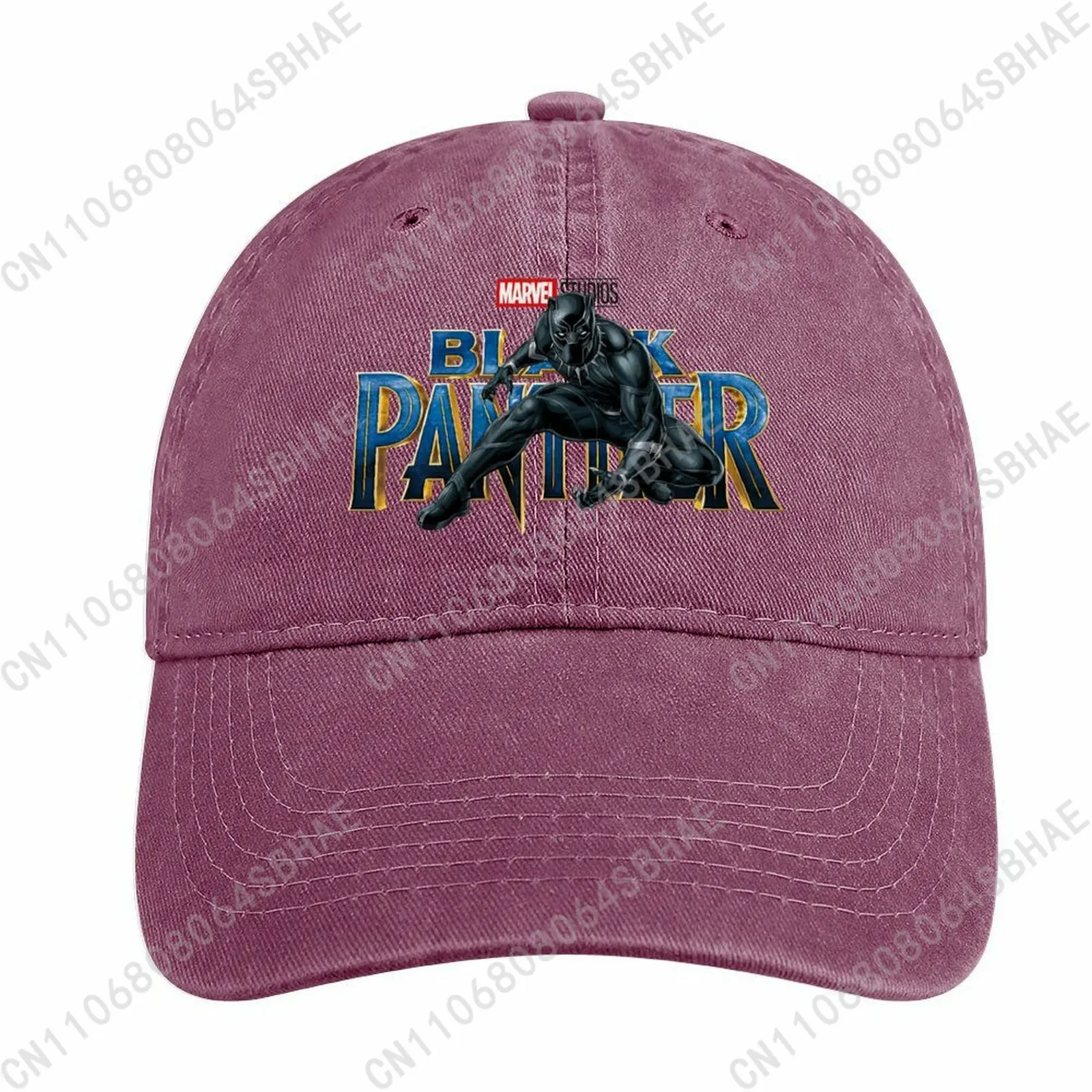 

Marvel Black Panther Washed Cotton Baseball Cap Vintage Dad Hat Men Women Retro Adjustable Denim Cap Streetwear Cosplay