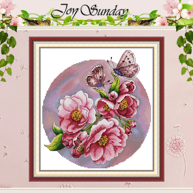 

Набор для вышивки крестом «Бабочка и паеonia» DIY 11CT 14CT 16CT HD штампованный DMC набор для вышивки крестом Вышивка Рукоделие