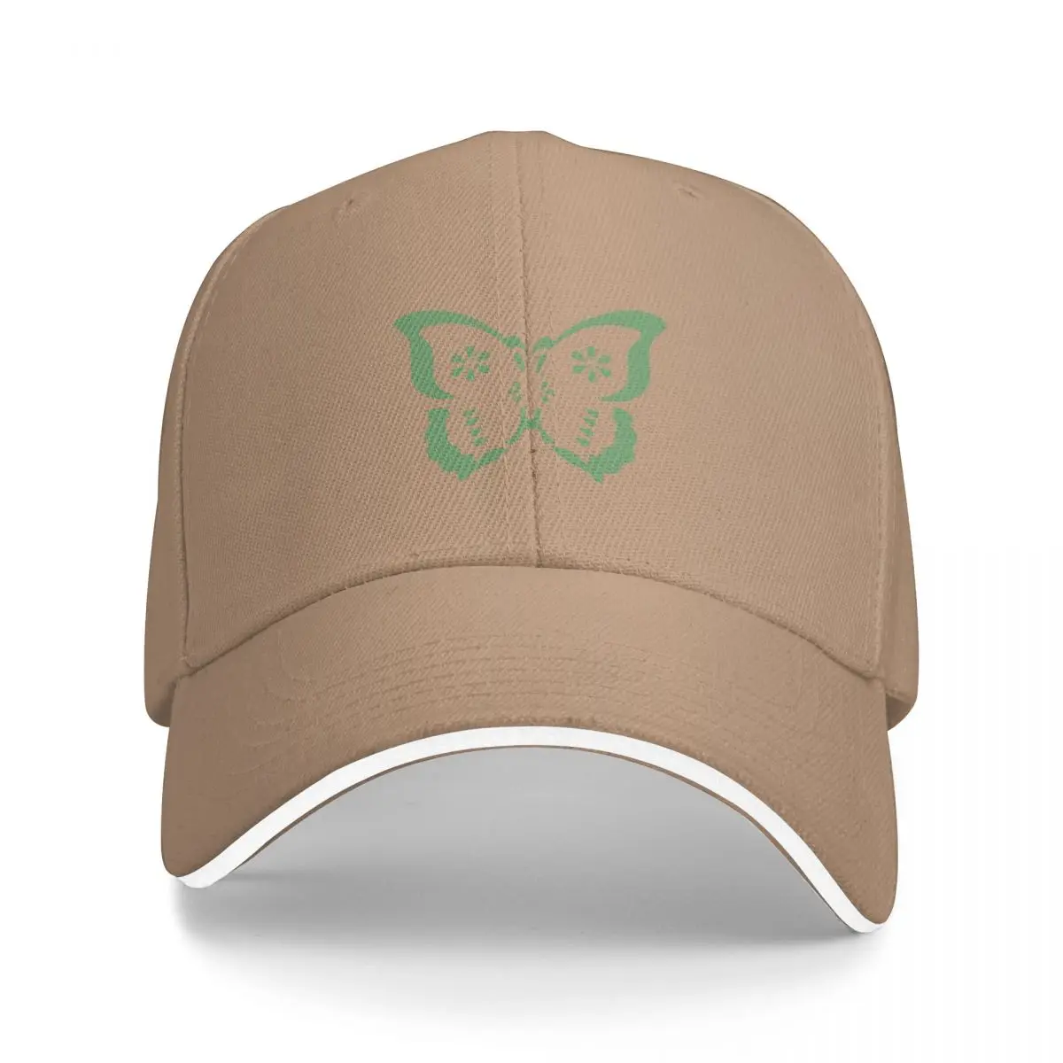 

Green butterfly color print art Bucket Hat Baseball Cap Cap male Luxury cap Women's golf wear Men's