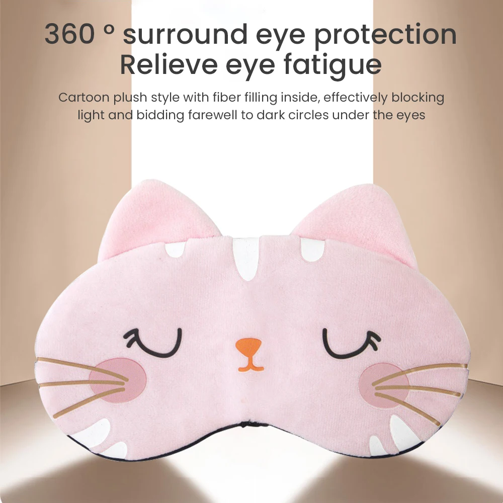 Cartoon Cute Plush Sleeping Eye Mask Sleeping Eye Mask Ice Pack Children\'s Eye Mask Breathable Lunch Break Blackout Eye Mask