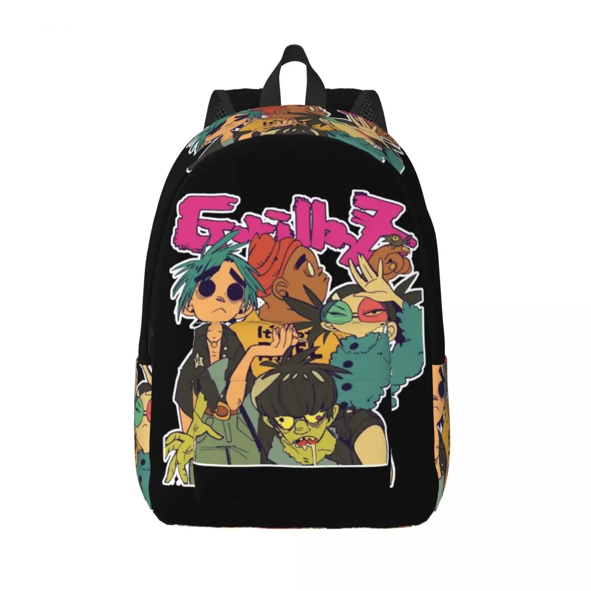 

Рюкзак Gorillaz Punk для школьников средней школы, рок-рюкзак для подростков, спортивный рюкзак