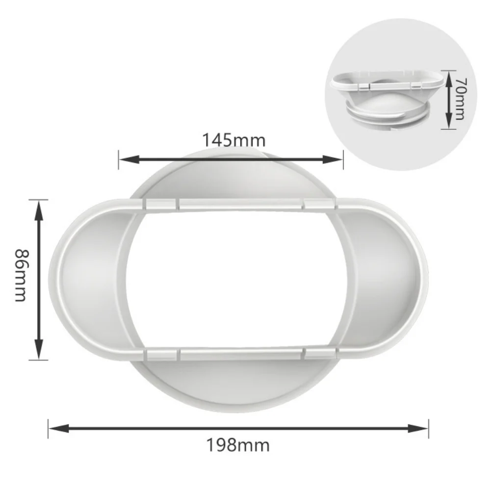 Portable Air Conditioner Hose Connector Adapter For 5.9 5 Inch Ducts AC Window Venting Pipe Coupler Replacement Part