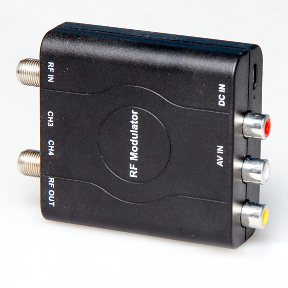 Audio And Video RF Output Instrument Part HD Video Output AV To RF Converter Adjustable Output Channel Portable RF Converter