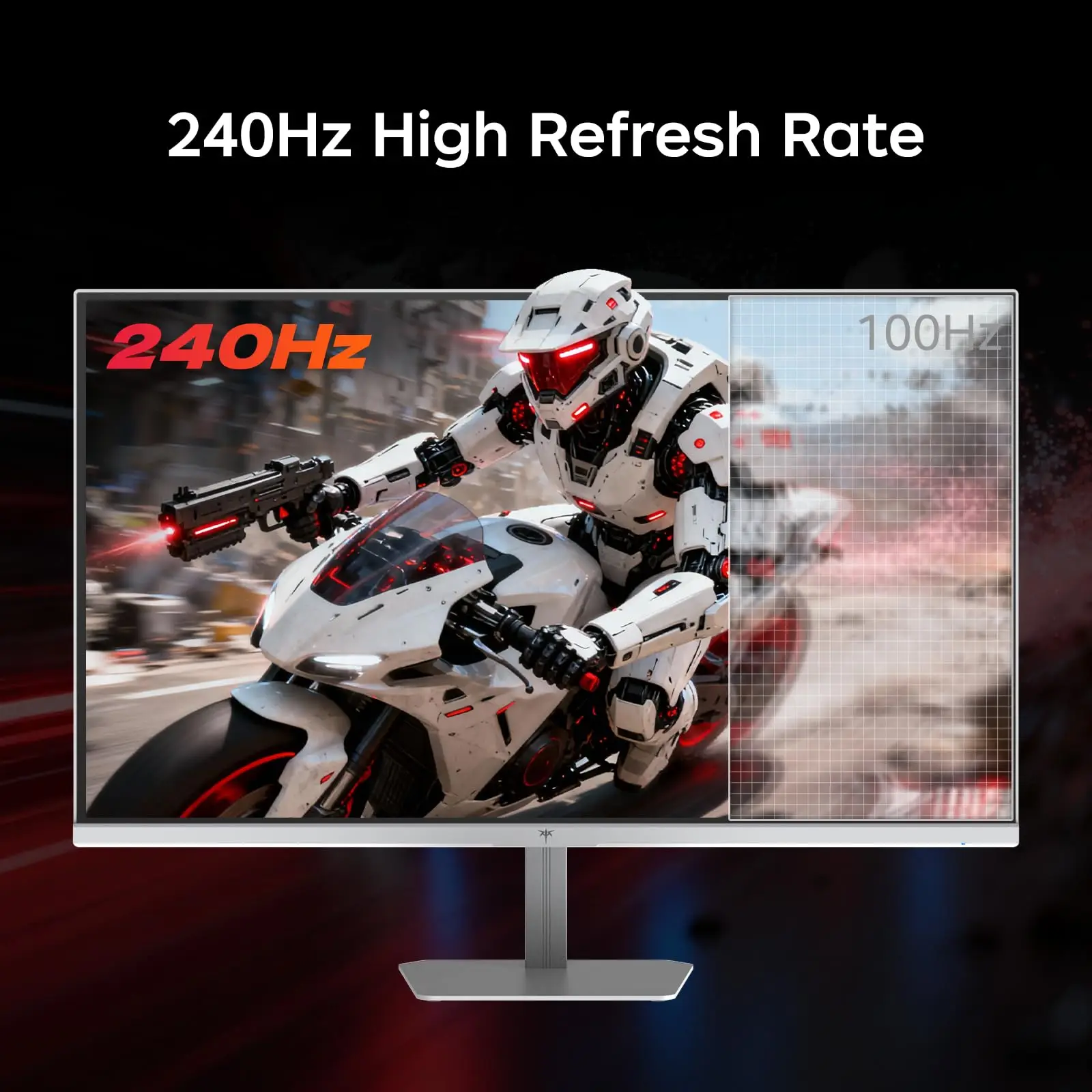 KTC 24 Inch 240Hz Gaming Monitor,1080P PC Computer Monitor FHD White H24F7 Fast IPS Panel, HDR 400, Adaptive Sync, 1ms(MPRT)