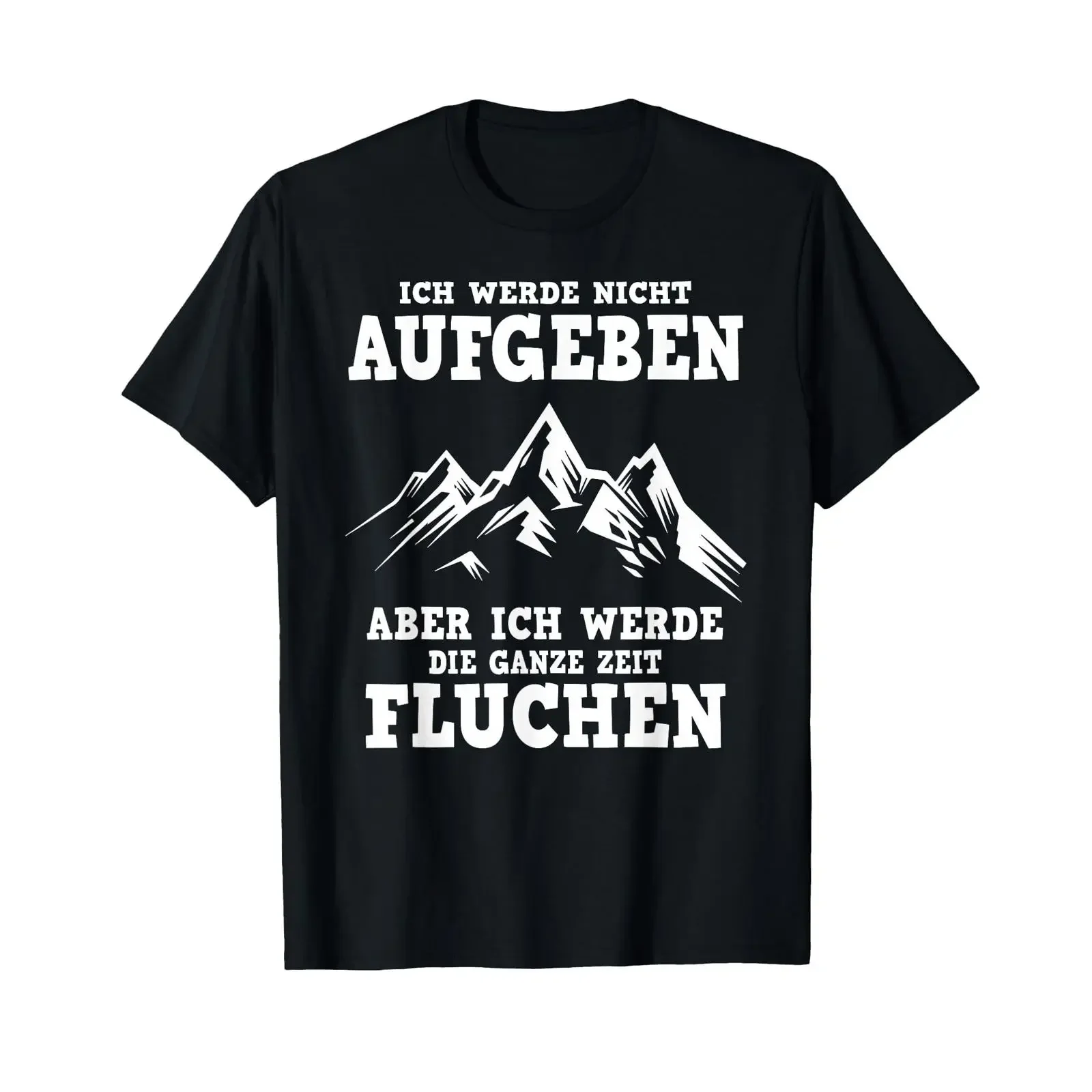 Camiseta com Texto Alemão 'Ich Werde Nicht Abgeben Aber Den Ganzen Weg Sicken' Vintage Lavada, Estilosa, Versátil e Macia