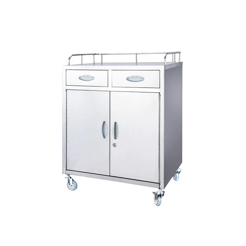 

Movable Medical Stainless Steel Hospital Medicine Trolley Cart With Wheels