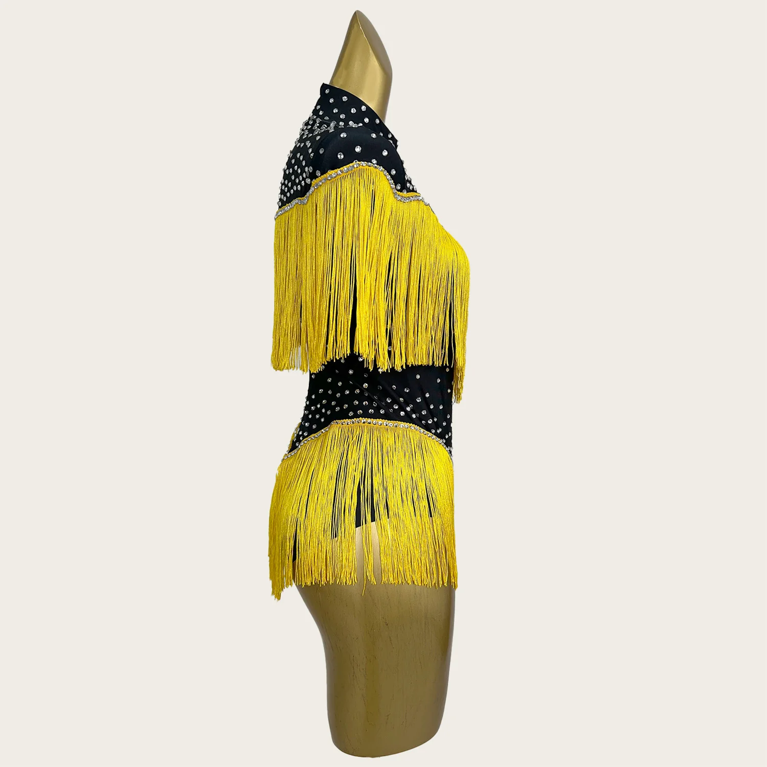 

Sequins Tassels Spandex Rhinestone Bodysuit Women Sexy Night Out Stage Performance Dance Sparkly Costume Show Outfit Danhuang