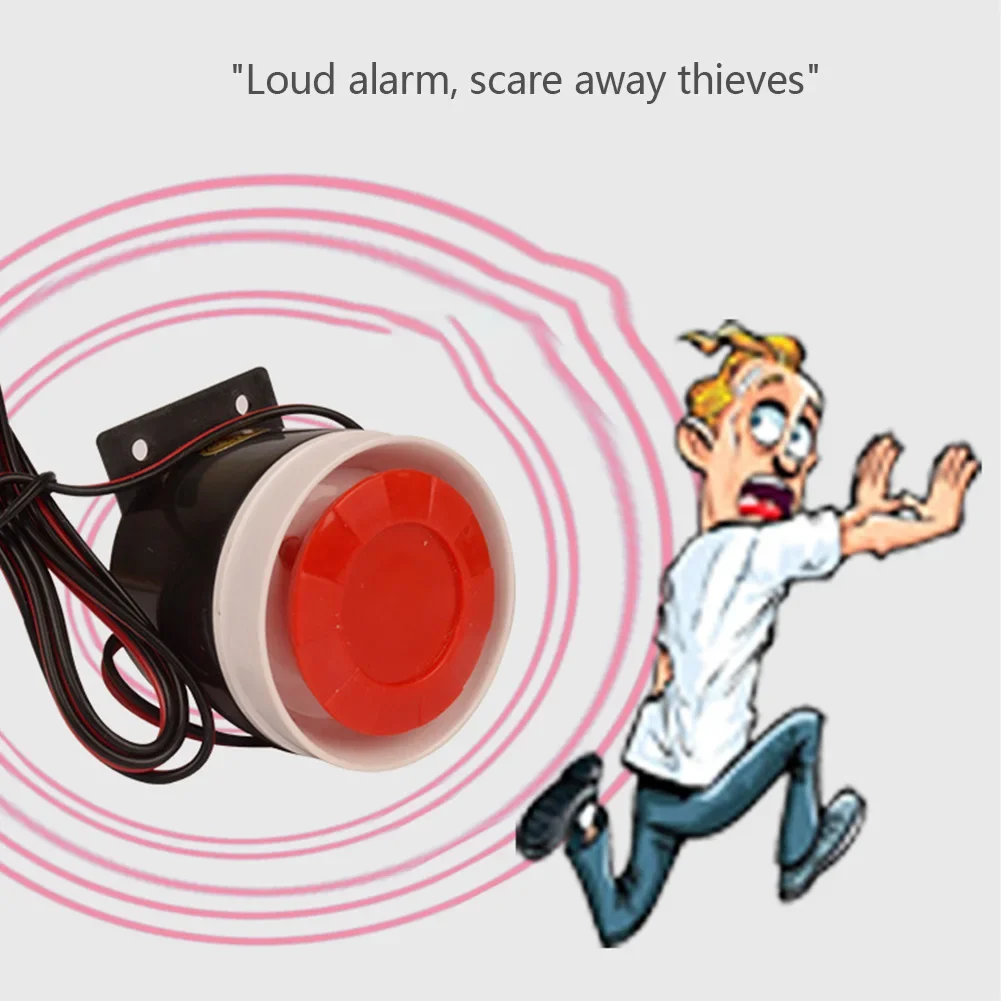 صفارة إنذار صوتية سلكية صغيرة ، بوق لنظام الإنذار ، تعمل مع DC5V ، 9V ، 12V ، ديسيبل عالي ، صومعة هوائية ، 120db #1