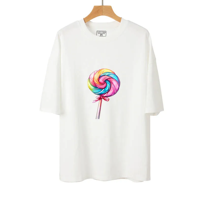 22cm cartoon lollipop cute children\'s clothes accessories ironing decal heat transfer printing DTF vinyl patch washable printing