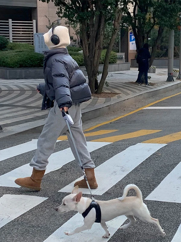 

Women's Thiened ort Puffer Jaet Pure Color Stand Collar Loose Fit Bread Puff Sle Korean Commute Faion Winter Coat