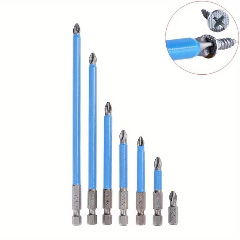 

25mm-150mm PH2 Phillips Head Screwdriver Drill Bit Hex Shank Magnetic Non-Slip Long Reach Precision Screw Bits Electric Tools