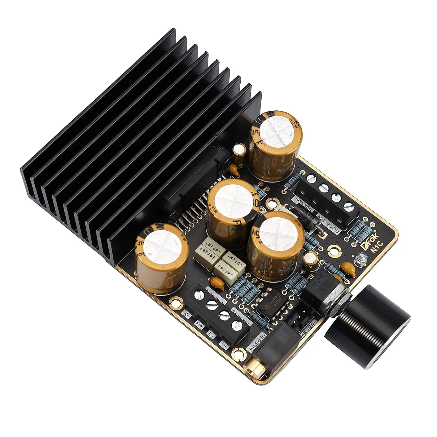 TDA7850 DROK Class AB Amplifier, 2.1 Channel 80W+80W Stereo and120W Pure Bass 9-18V 4Ω Audio Amplifier Board