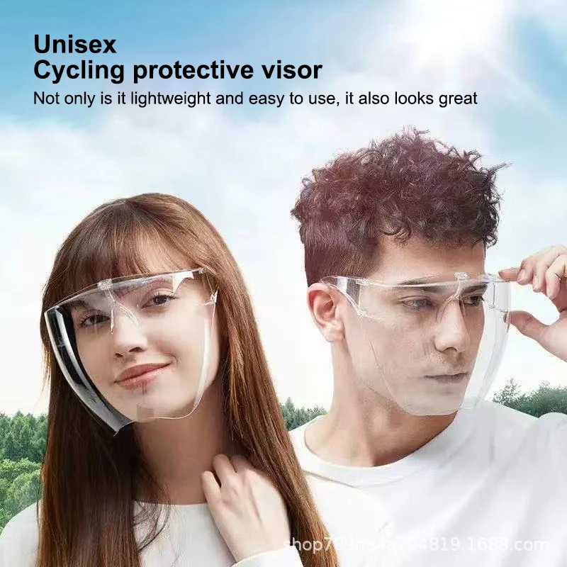 Transparent Anti-fog Anti-splash Protective Mask Full Face Covered Safety Sunglasses Protective Faceshield Glasses Sunglasses