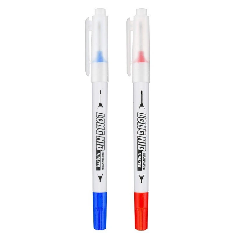 1/3Pcs Doppel Spitze 20mm Tiefe Loch Lange Nib Kopf Marker für Metall Perforieren Stift Bad Holzbearbeitung dekoration Multi-Zweck