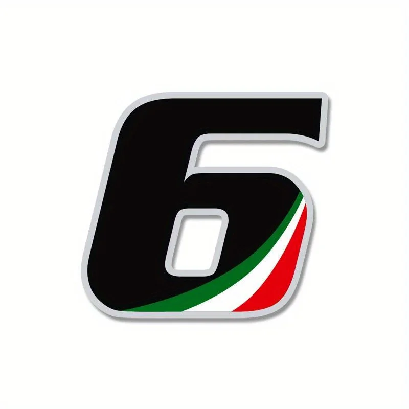 2D Flat 2PCS 0-9 Race Number Vinyl Sticker, Waterproof UV Resistant, for Motorcycle Car Racing Decor, Holiday Gift