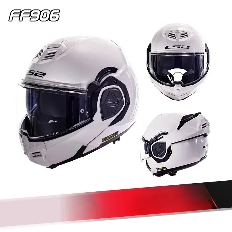 Original LS2 FF906 Flip Up Helmets 180° Flip Back Capacete Ls2 Anti-Glare Road Riding Casco Moto Motorcycle Travel For TRIUMPH