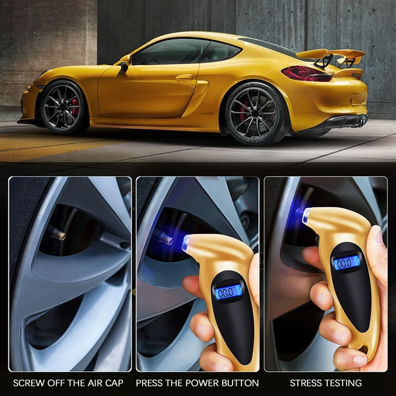 Portable Digital Tire Pressure Gauge 0-150 Psi High-Precision Air Pressure Gauge Tester Tool For Auto Car Motorcycle