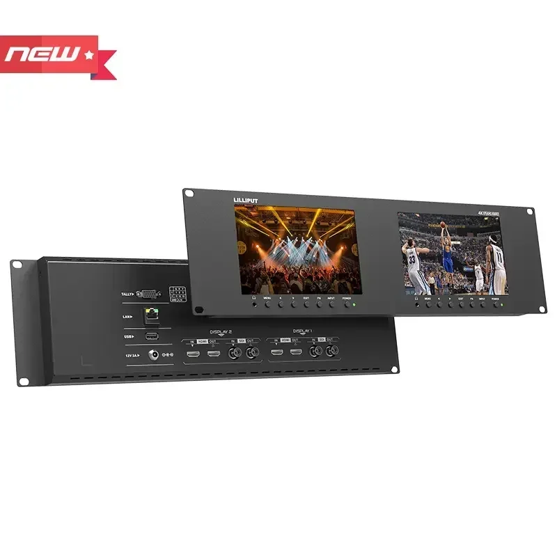 Lilliput RM7029S Dual 7 Inch 3RU Rack Mount Para Monitor with 3G-SDI /HDMI 2.0