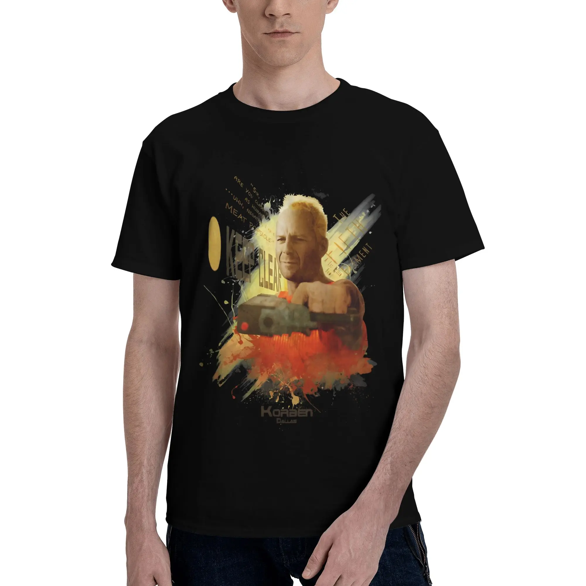 Korben Dallas The Fifth Element Tee Shirt for Men Women Gift Idea T Shirts  100% Cotton Clothing