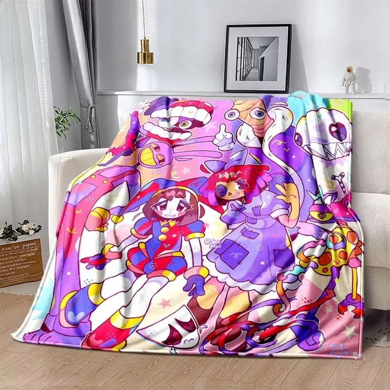 New Anime Amazing Digital Circus Blanket Soft Comfort Flannel Blanket Children Warm Sofa Bed Cover Sheet Children Birthday Gift