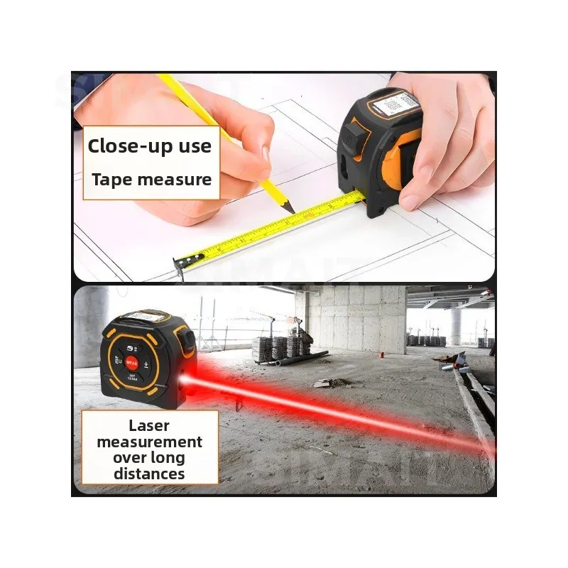 Tape Measure, Eight-in-one Infrared Electronic Measure, Industrial-grade High-precision Ranging Measuring Room Instrument Tool