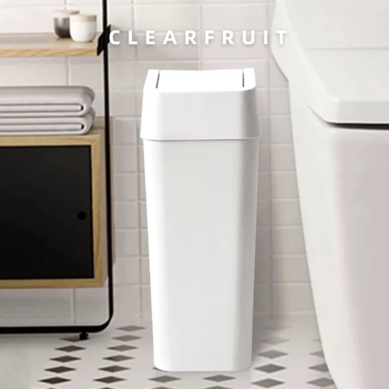 Narrow Slit Trash Can Shake Lid Household Large Living Room Storage Toilet Toilet Trash Can