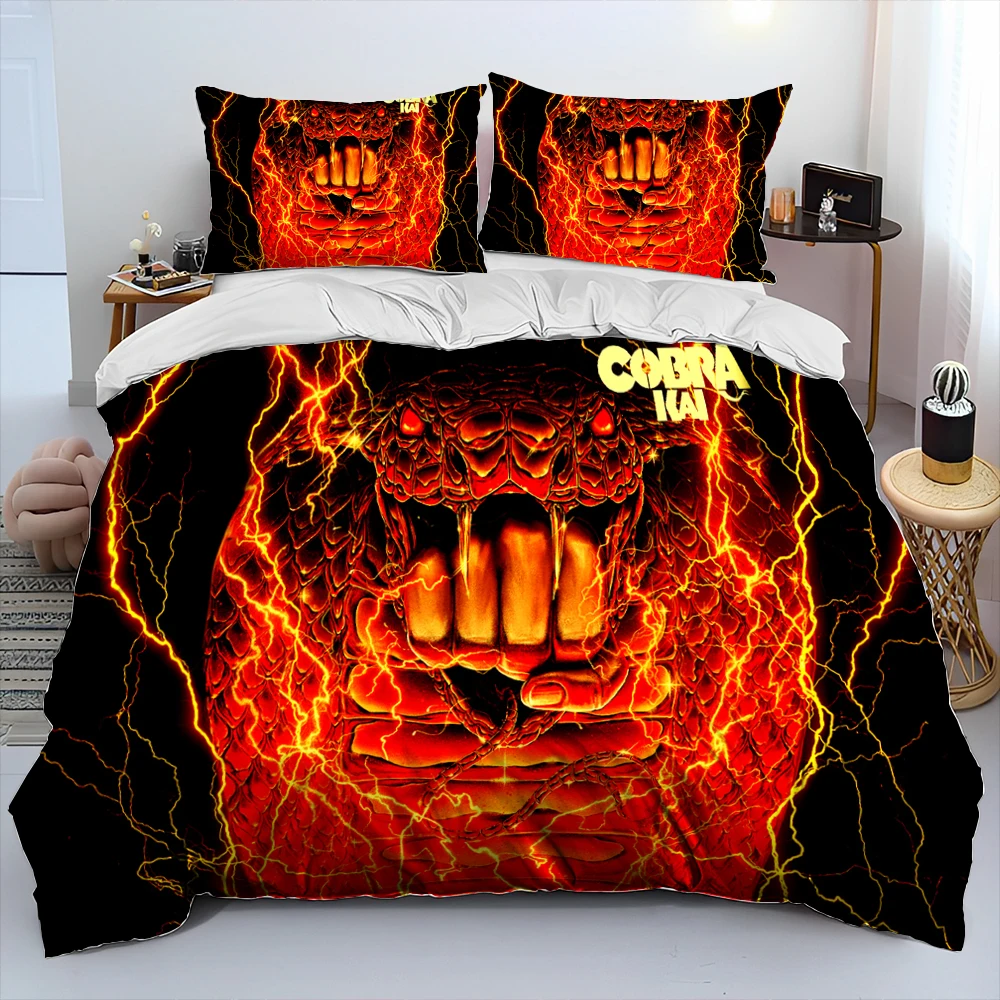 

3D Cobra Kai Amanda TV Karate Comforter Bedding Set,Duvet Cover Bed Set Quilt Cover Pillowcase,King Queen Size Bedding Set kids